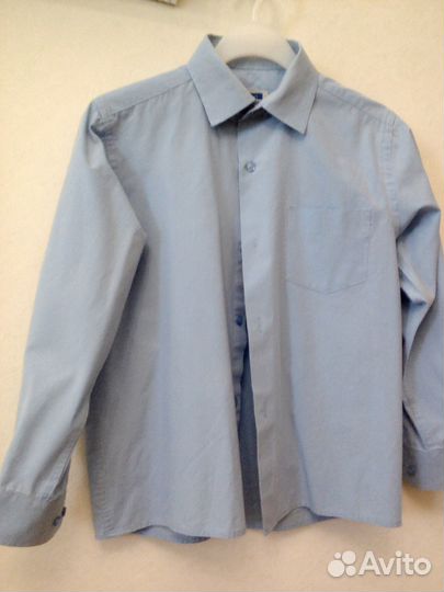 Рубашки школьные рост 134, ворот 30-32