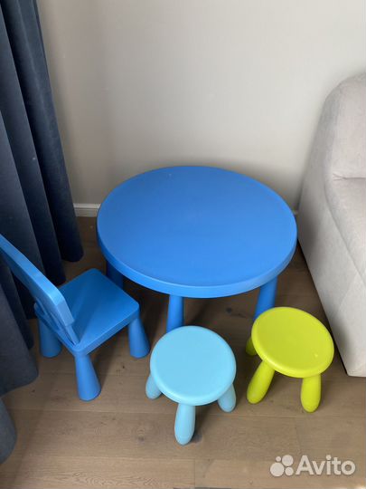 Детский стол и стуля IKEA маммут