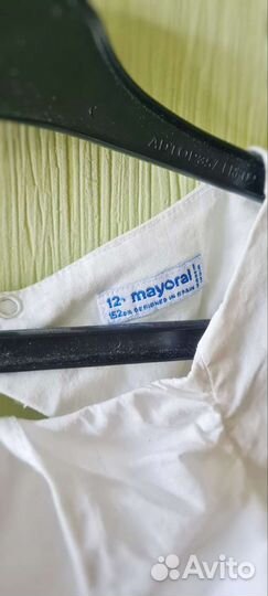 Блузка белая для девочек 146