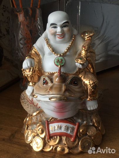 Статуэтка китайская Хотей на Жабе