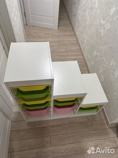 Стеллаж IKEA труфаст с контейнерами