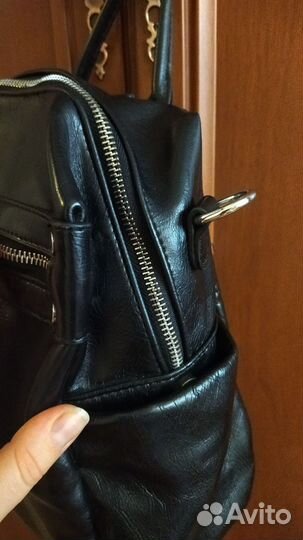 Рюкзак женский кожаный черный