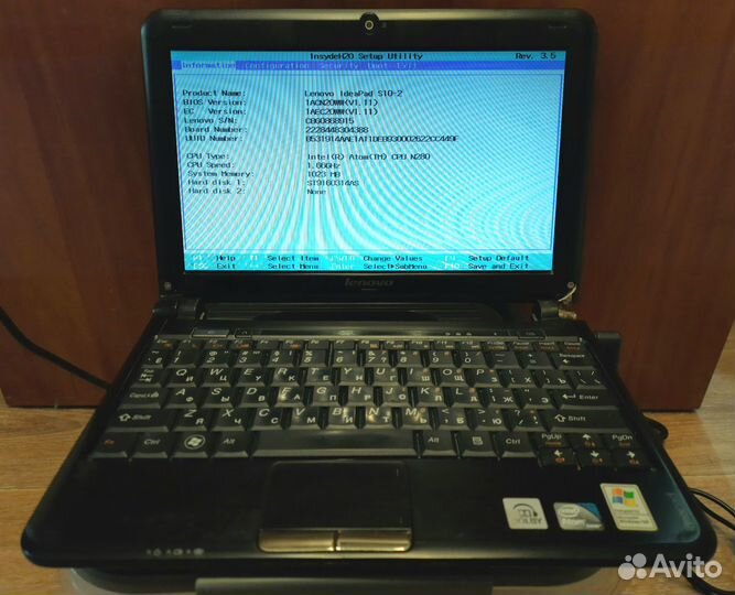 Lenovo ideapad s10-2 нетбук