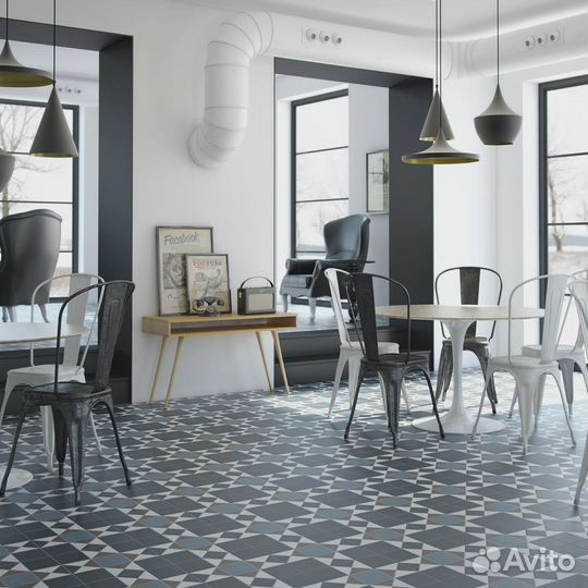 Плитка house OF vanity 33X33 напольная - под бетон, под мозаику, геометрия, Испания