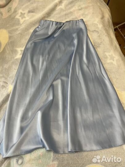 Атласная юбка макси