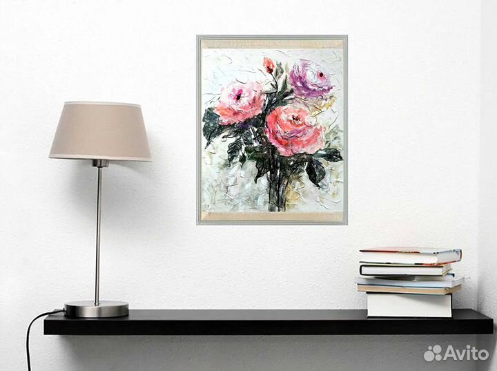 Картина розы букет цветов розовые розы