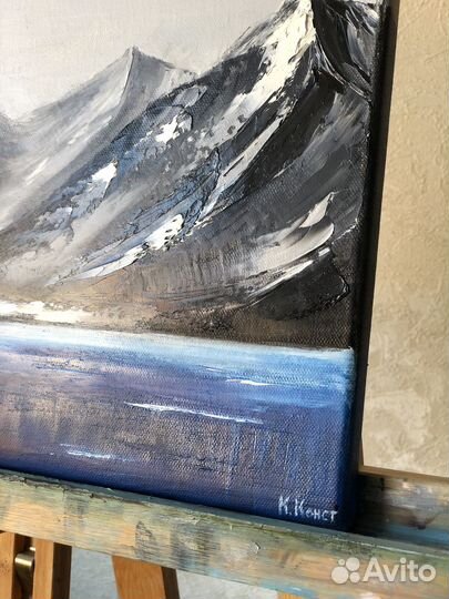 Картина маслом в интерьер горы