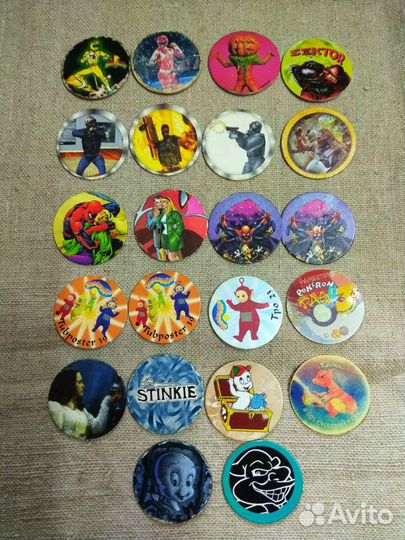 Фишки кэпсы.Симпсоны.POG.Барби.Покемон