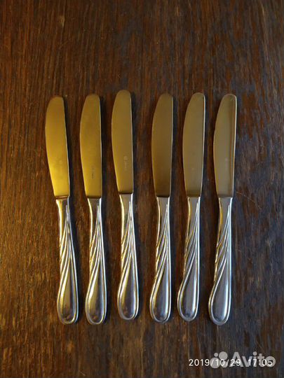Набор новый позолоченные ножи 6 шт