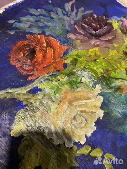 Картина маслом цветы