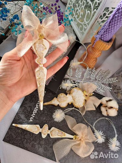 Ёлочные игрушки из эпоксидной смолы