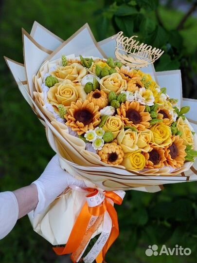 Сладкий букет из зефира