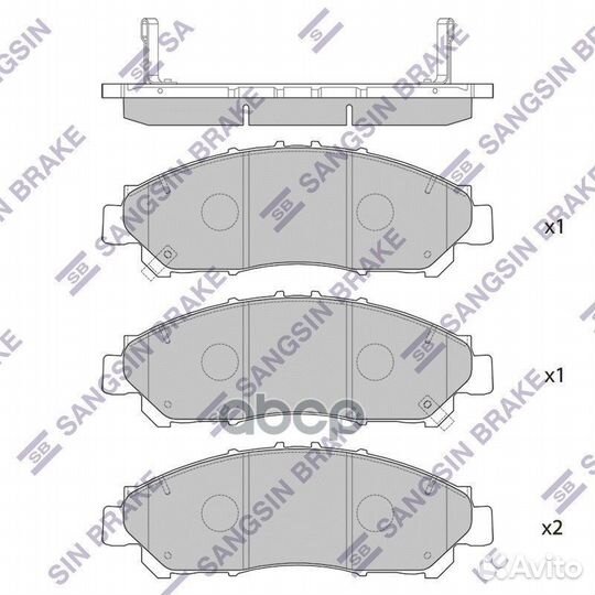 Колодки тормозные дисковые SP4361 Sangsin brake