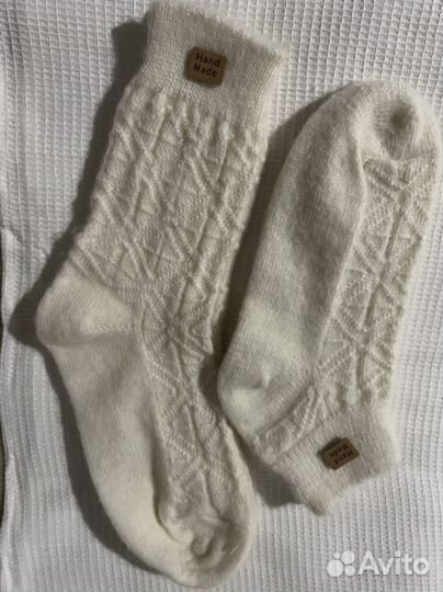 Носки шерстяные вязаные