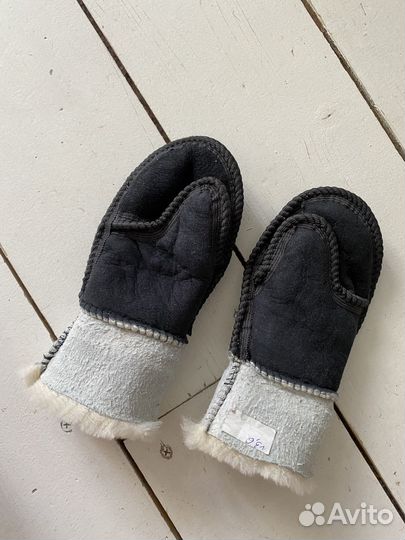 Варежки меховые детские на 2-3 года