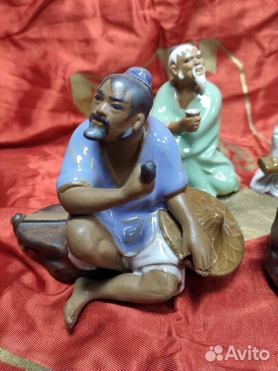 Статуэтки фарфоровые Китайские мудрецы Набор 5 шту