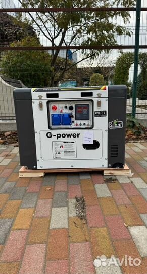 Генератор дизельный 10 kW G-power однофазный 11000