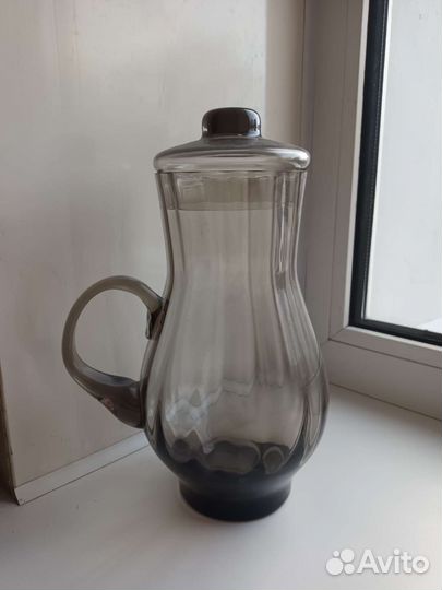 Кувшин цветное стекло СССР