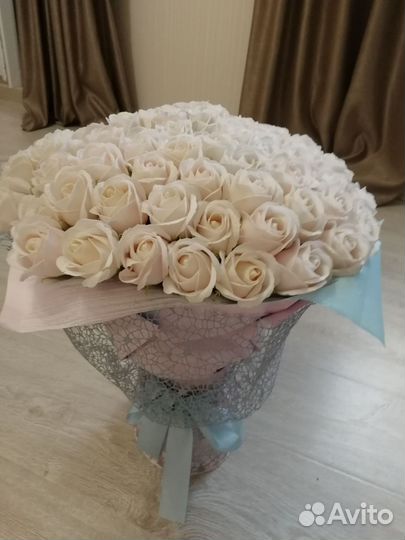 Букет из мыльных роз