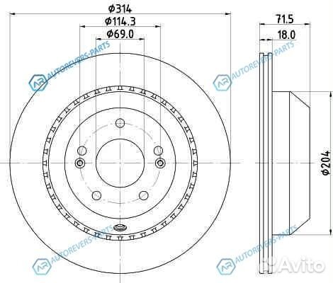ND6106K Диск тормозной зад