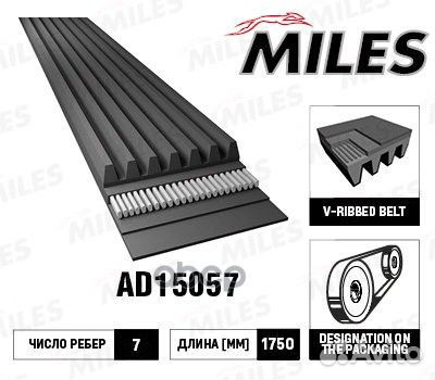 Ремень п/к 7PK1750 AD15057 Miles