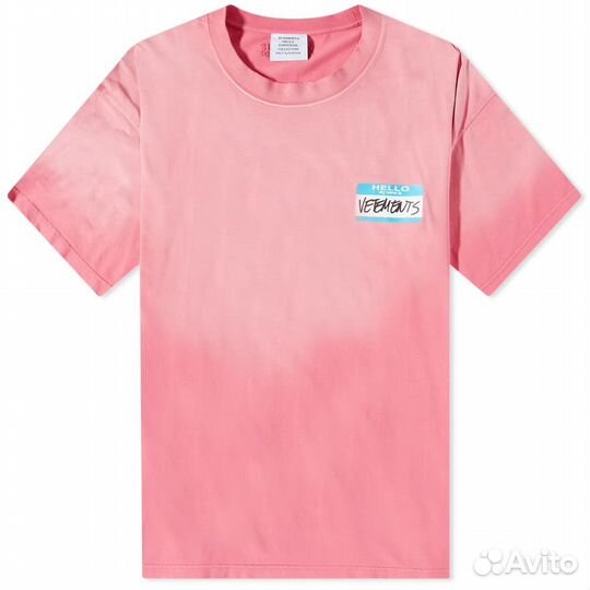 Футболка vetements hello my name is