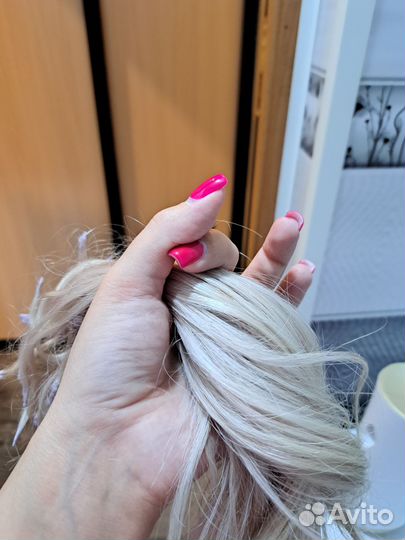 Волосы для наращивания 40 см блонд