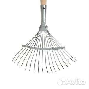 Грабли веерные, оцинкованные, с черенком