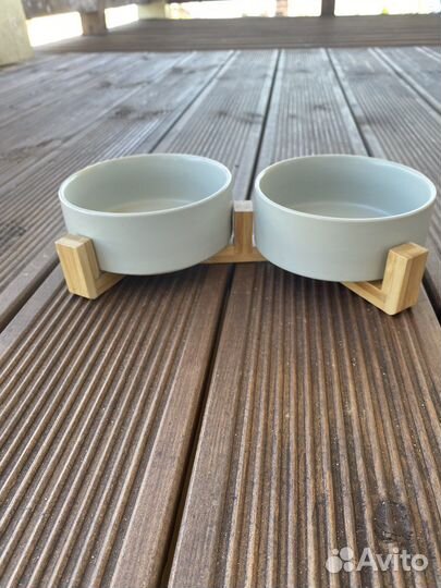Миски керамические на подставке для собак