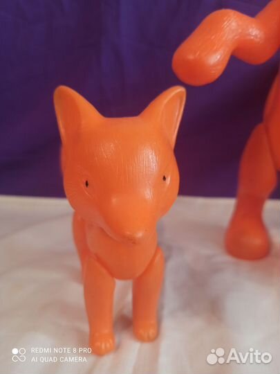 Игрушки СССР, лиса и лисичка