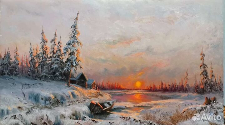 Картина маслом на холсте пейзаж