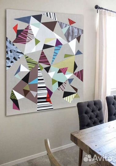 Картина маслом на холсте геометрия