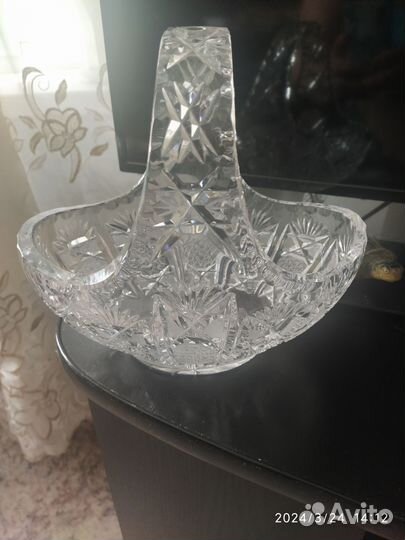 Хрустальная конфетница СССР