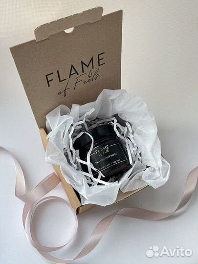 Свеча из соевого воска ручной работы