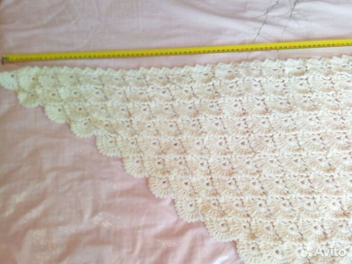 Вязанный платок-косынка 100 х/б