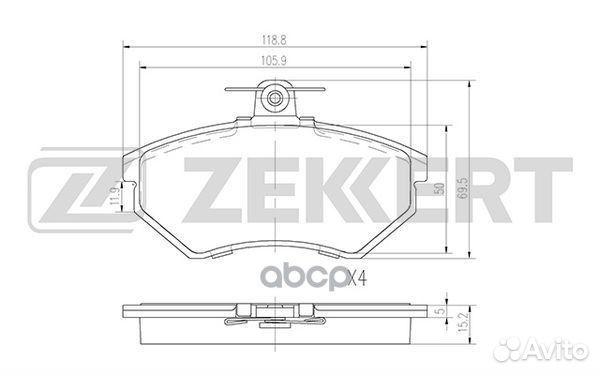 Колодки торм. диск. передн. Seat Ibiza II 93