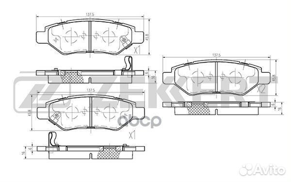 Колодки торм. диск. задн. Cadillac CTS II 08