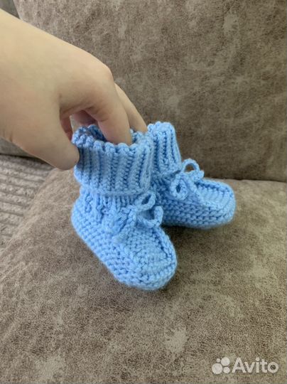 Пинетки для новорожденных ручной работы