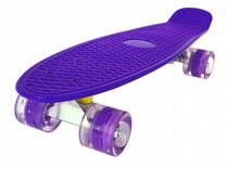 Скейтборд Scooter Classic Lights 22", фиолетовый