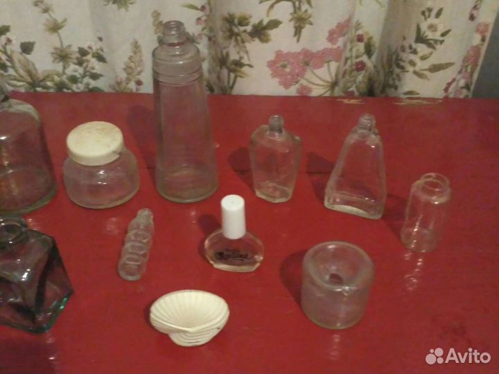 Винтажные пузырьки,чернильница старинная