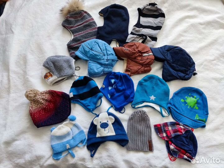 Шапки на всё сезоны. Мальчик 1-5 лет