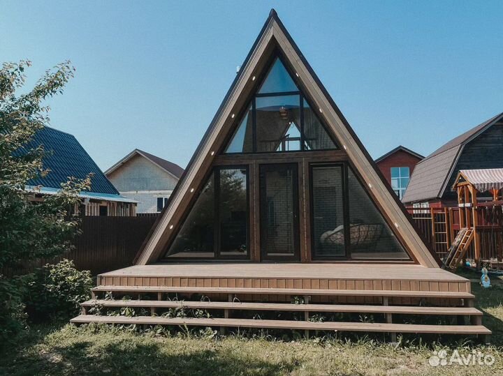 Баня a-frame 6х6 под ключ