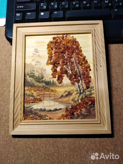 Панно настенное. Декоративное. Янтарь