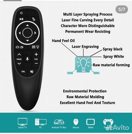 Универсальный пульт Q5 аэромышь