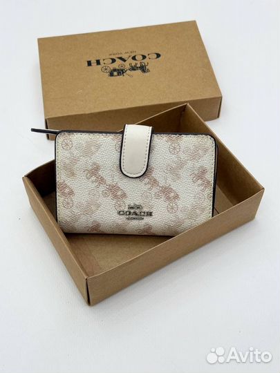 Кошелёк женский Coach канва кожа