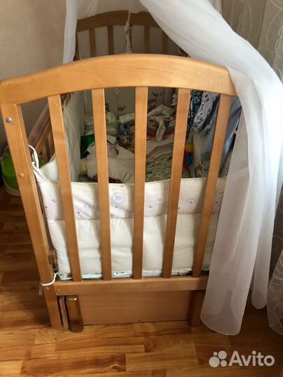 Кроватка балдахин бортики