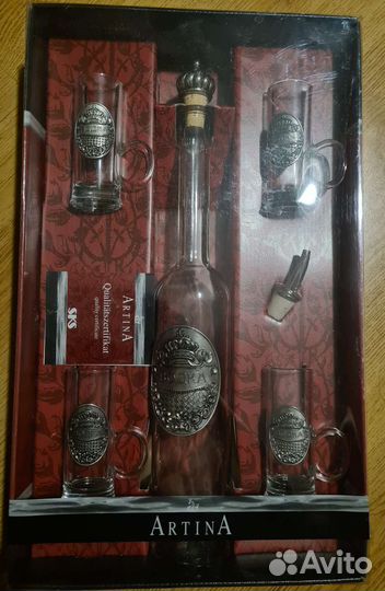 Набор для водки (6 предметов) из олова Artina