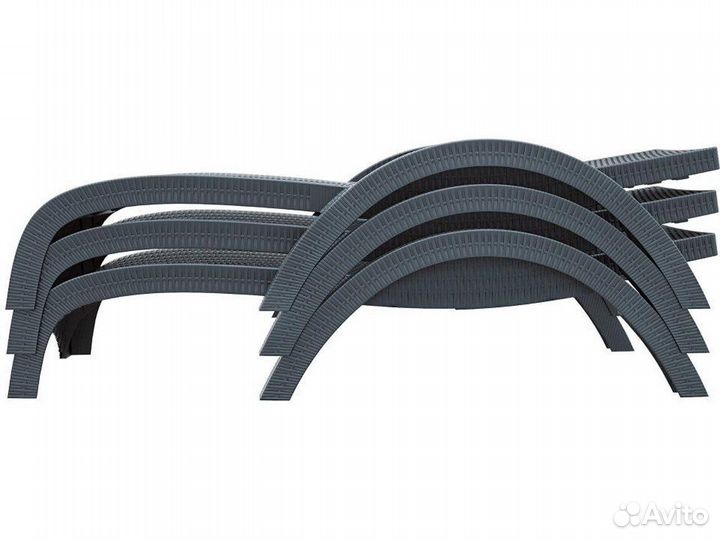 Шезлонг-лежак имитация плетения Fiji