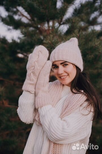 Вязанный комплект из мохера