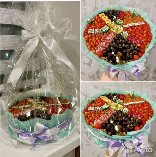 Букеты из сухофруктов и орехов